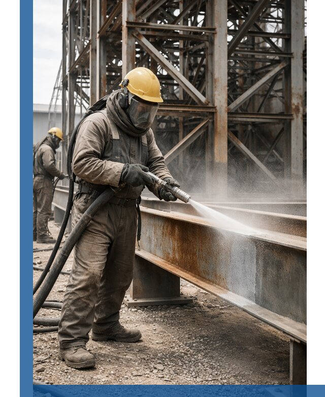 Пескоструйная очистка металлоконструкций в Калуге промышленная