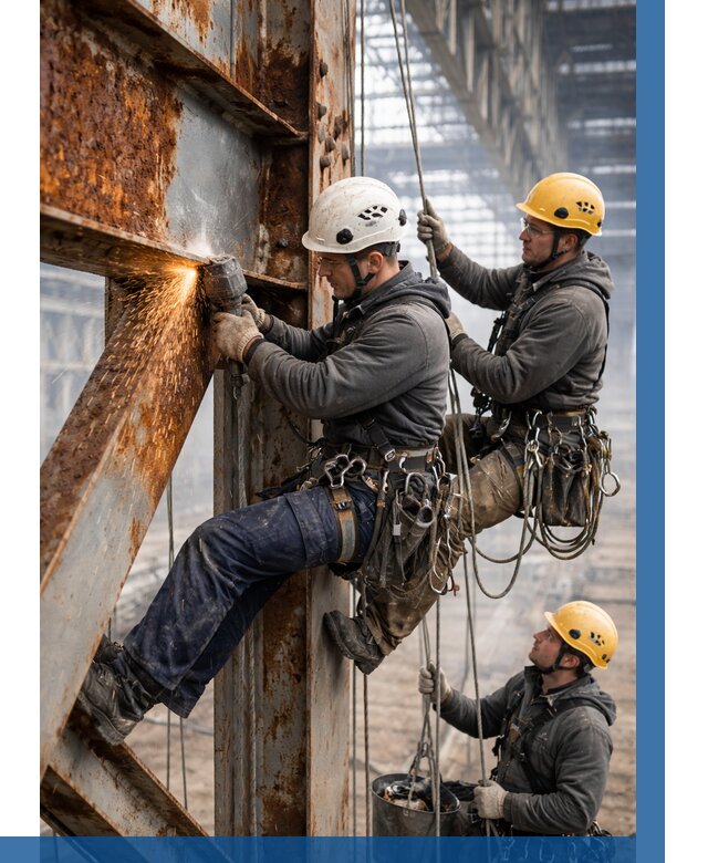 Зачистка металла от ржавчины в Калуге от 354 р. | ВЫСОТНИК-Клг