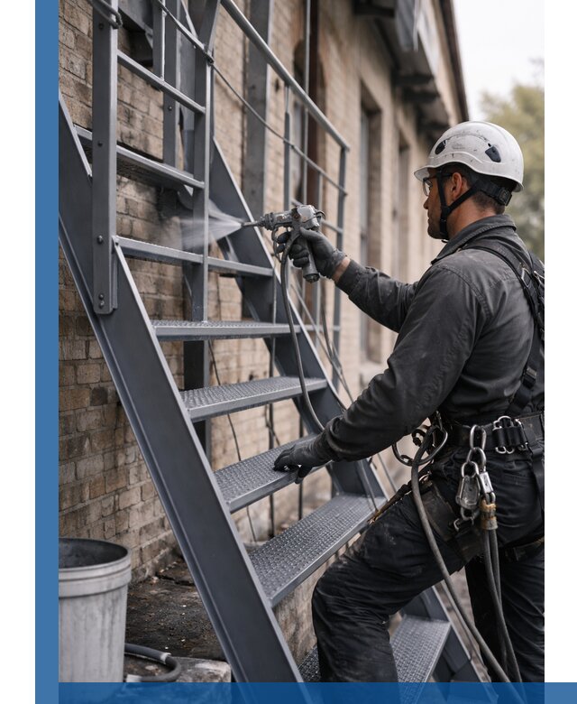 Покраска и антикоррозионная защита пожарных лестниц в Калуге