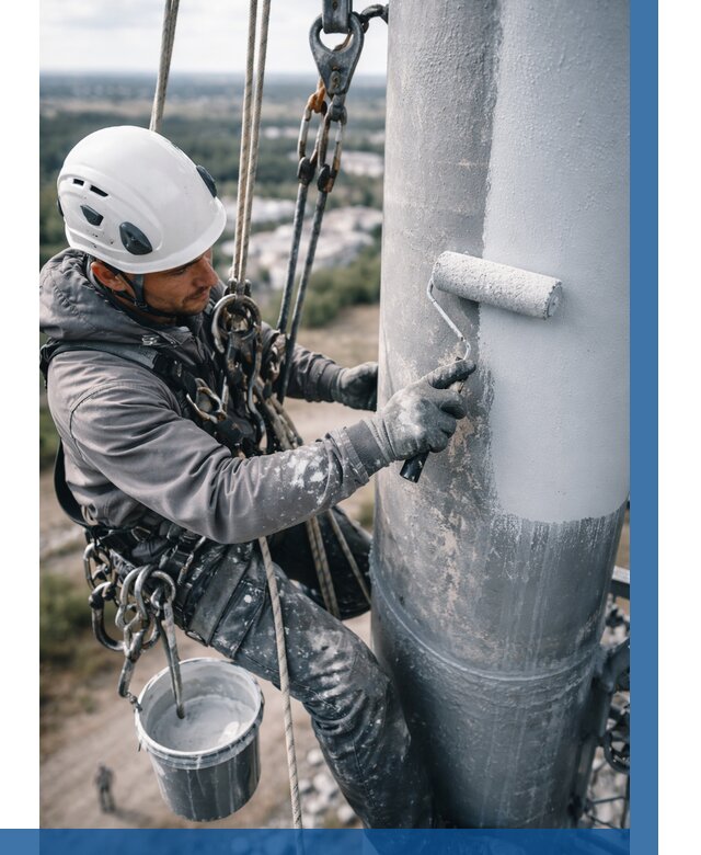 Покраска мачт связи под ключ в Калуге от 860 р. | ВЫСОТНИК-Клг