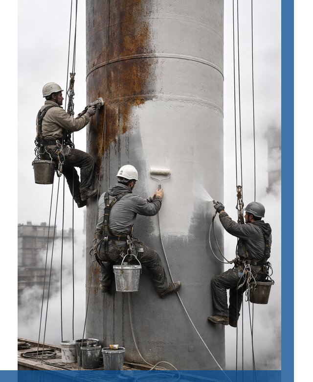 Покраска дымовых труб в Калуге от 8597 р. | ВЫСОТНИК-Клг