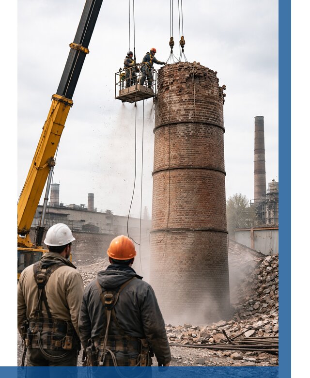 Демонтаж дымовой трубы в Калуге от 91026 р. | ВЫСОТНИК-Клг, смета