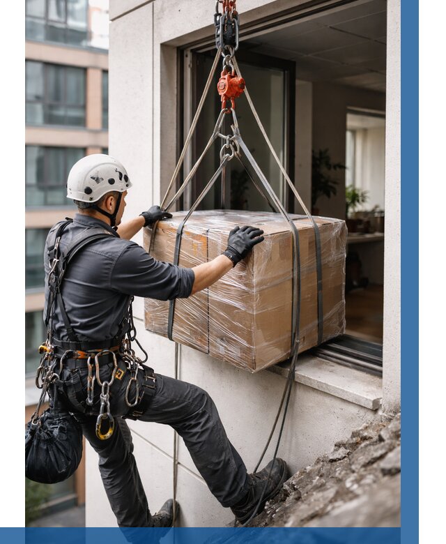 Подъем груза через окно в Калуге от 4551 р. | ВЫСОТНИК-Клг