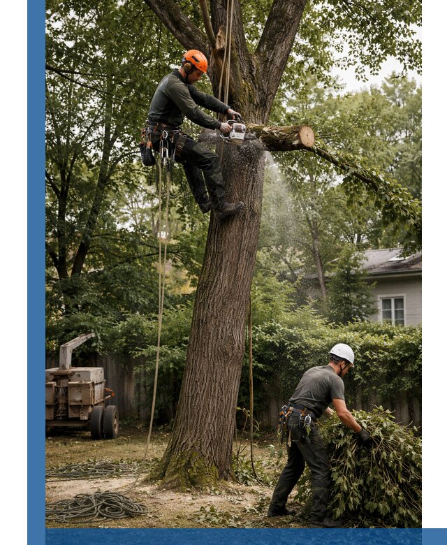 Кронирование деревьев в Калуге, безопасная высотная обрезка