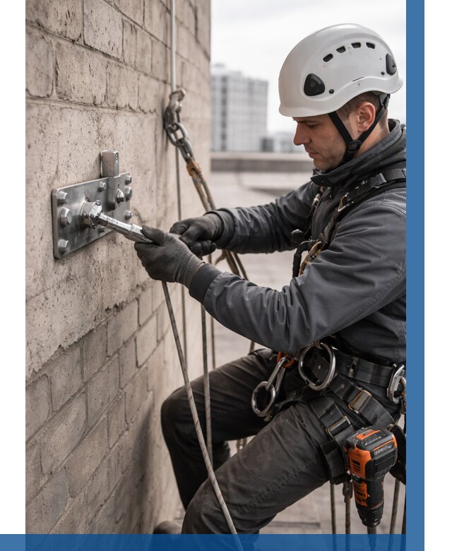 Установка анкерных точек в Калуге от 3540 р. | ВЫСОТНИК-Клг