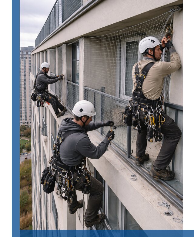 Профессиональный монтаж защитной сетки от птиц в Калуге