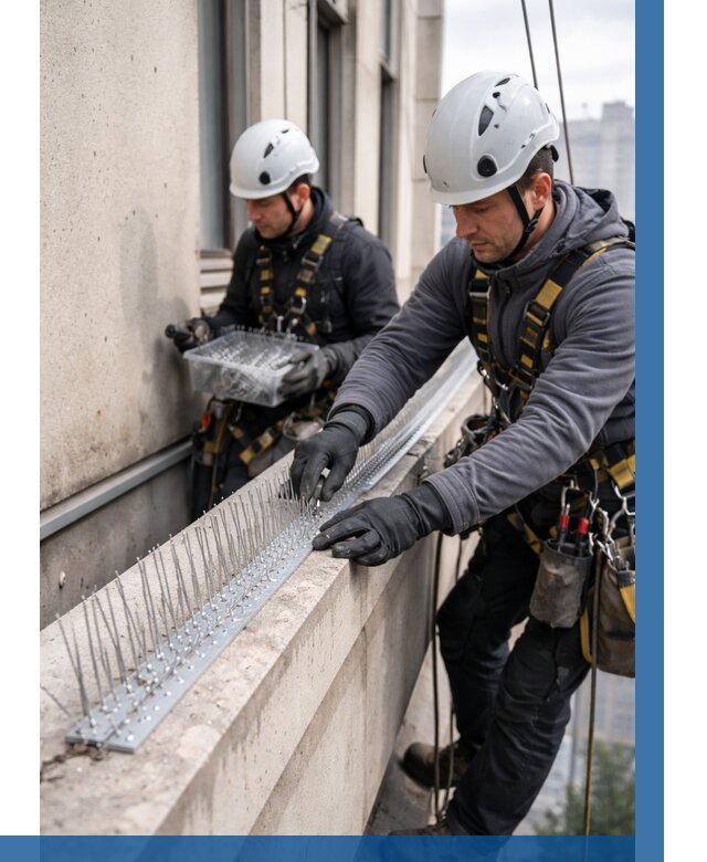 Установка шипов от птиц в Калуге от 860 р. | ВЫСОТНИК-Клг